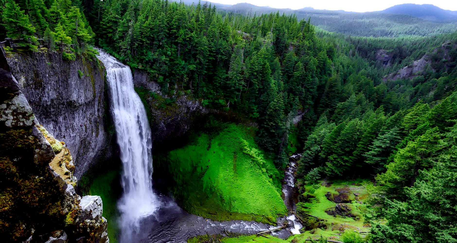 landscape photography of waterfalls